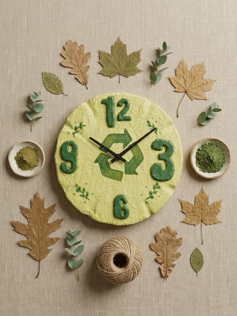 Recycled Clock 13.5 inches 1.webp