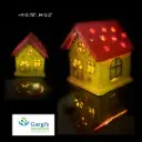 EcoGlow Festive Cottage Lamp & Battery Tea Light Holder