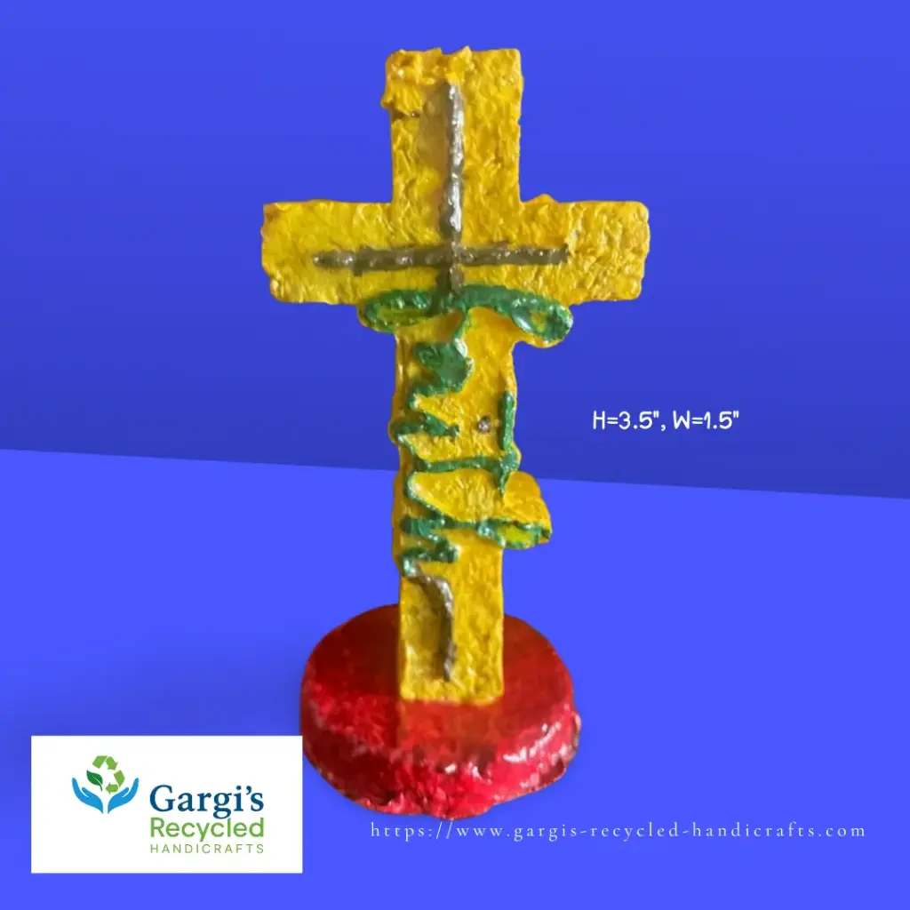 Faithful Cross – Recycled Car Dashboard Companion