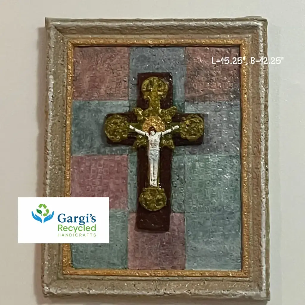 Faithful Cross – 100% Recycled Handmade Artwork