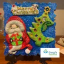 Eco-Festive Santa & Tree Plaque