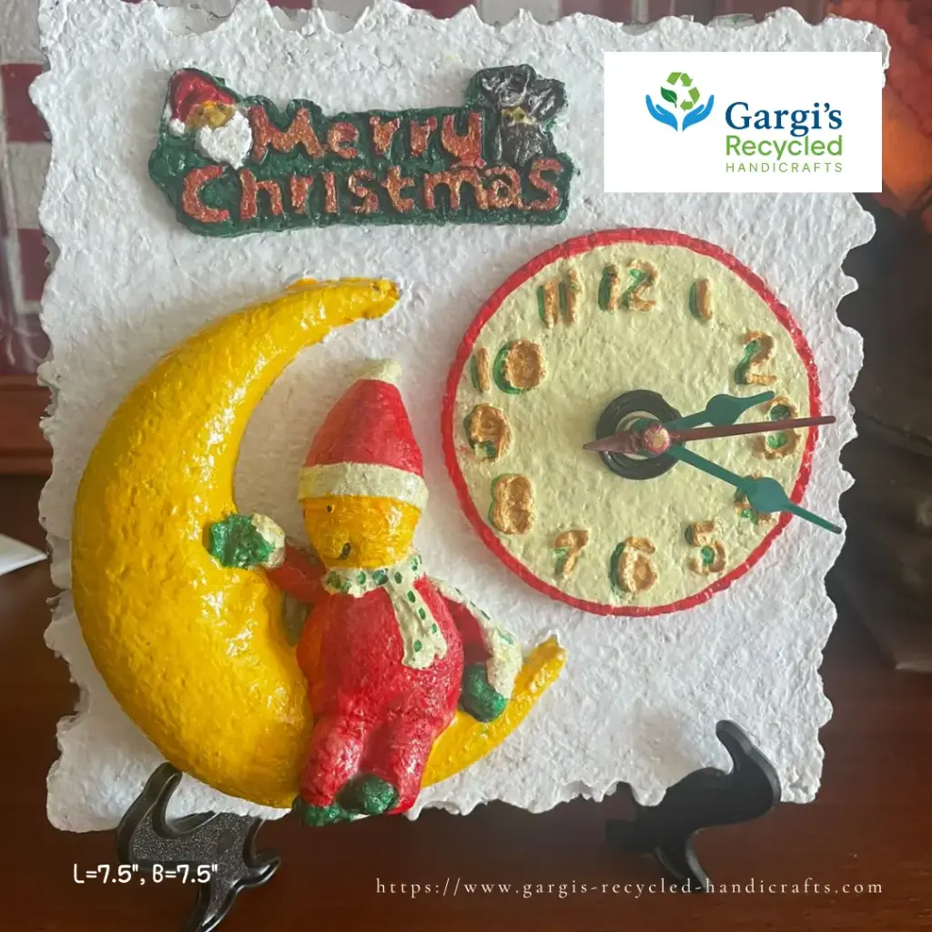 Moonlit Christmas Time — Eco Handcrafted Clock