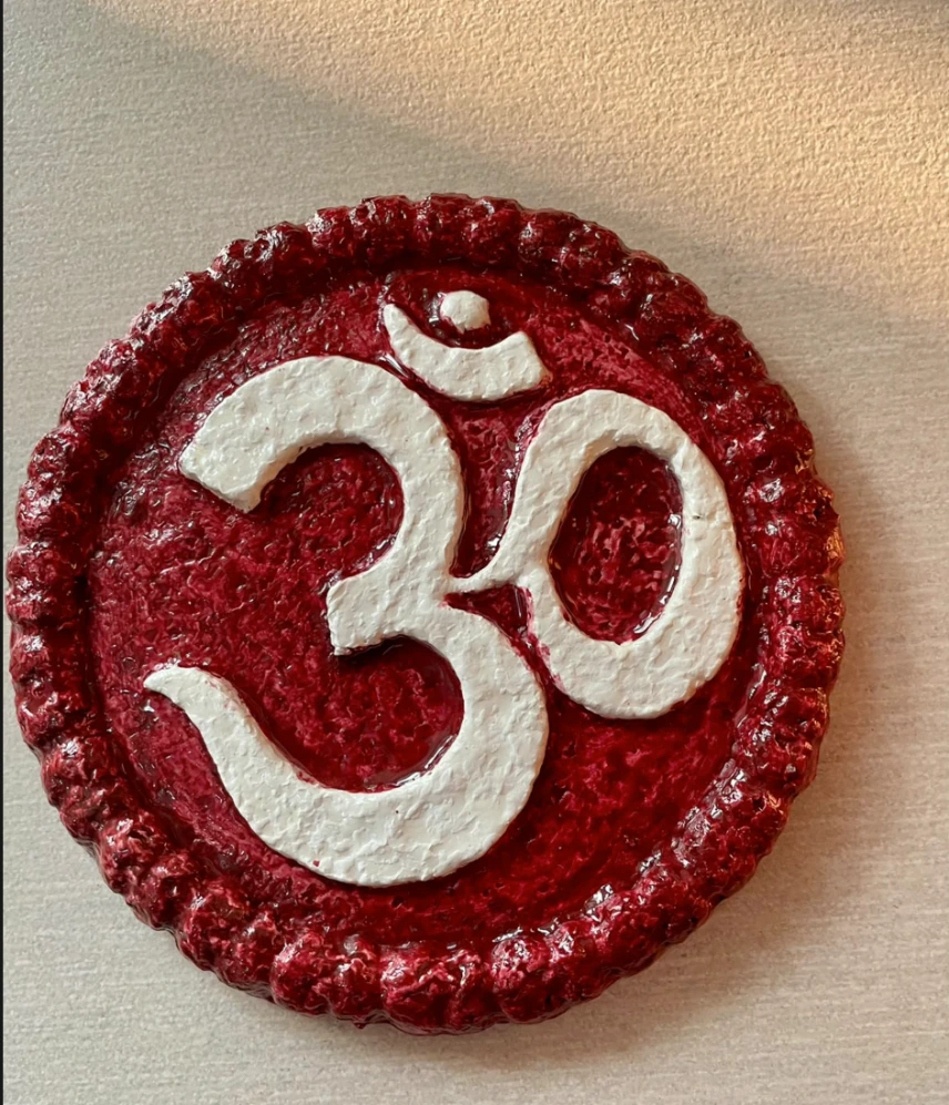 Sacred Om Handcrafted Eco-Friendly Accent Plaque (5")