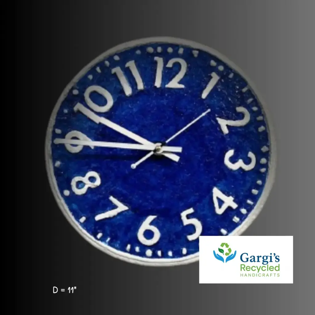 Ocean Blue Sustainable Wall Clock