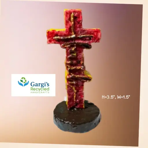 Faithful Cross – Recycled Car Dashboard Companion